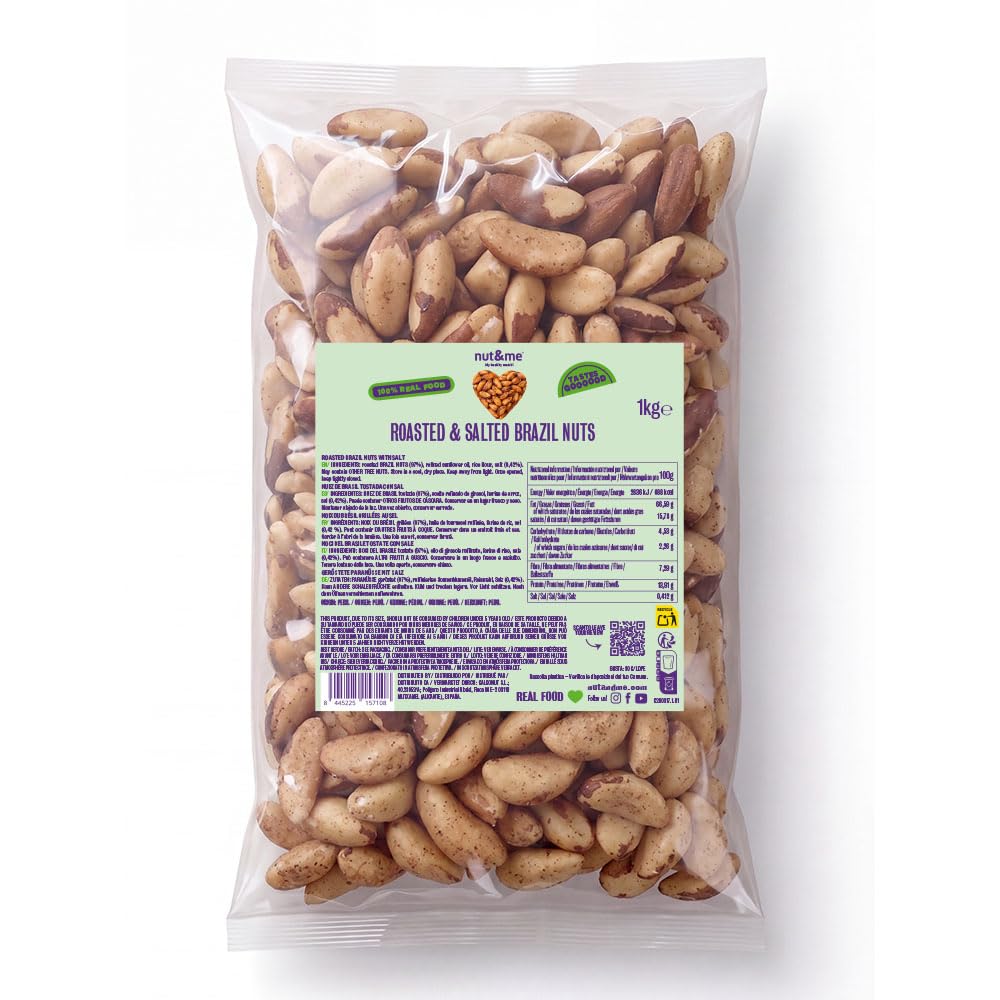 nut&me Noix du Brésil grillées et salées 1 kg
