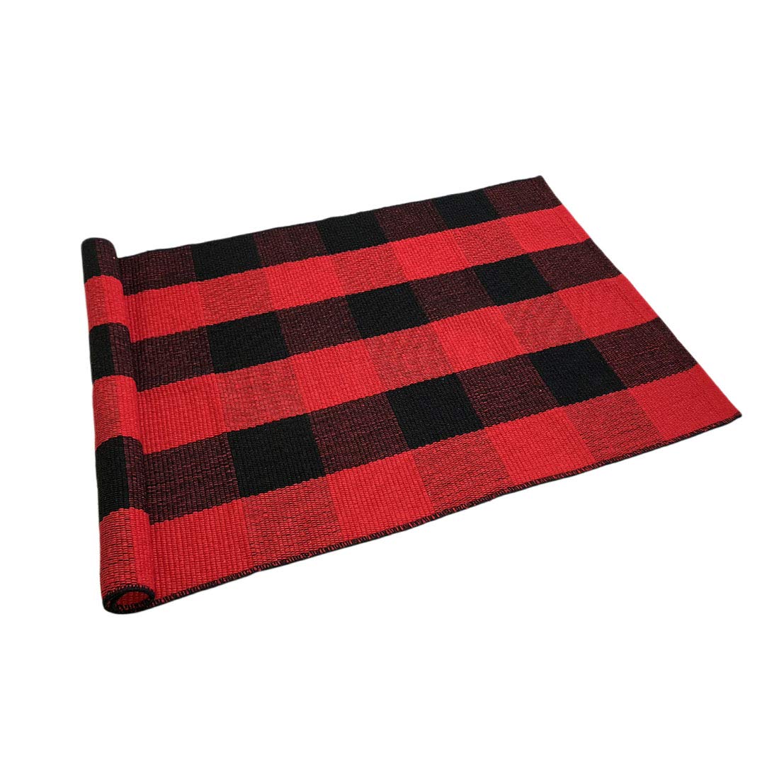 Levinis Buffalo Check Rug - Durable Outdoor Porch Mat -12