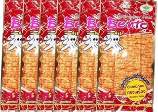 BENTO Squid Seafood Thai Snack Delicious Sweet & Spicy Flavor Halal 50pcs x 20g