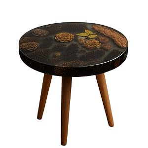 Forest Table Custom Pine Cone Table Elegant Handcrafted Floral Design Durable Coffee Table for Living Room Home Decor
