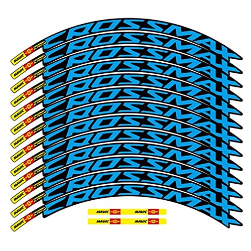 BUSEB Pegatinas for Ruedas de Bicicleta Mavic Crossmax SL Pro MTB Pegatina for Rueda Ancho 18 mm Pro Calcomanías for Ruedas de Bicicleta Pegatinas for Dos Ruedas Calcomanías for Llantas MTB