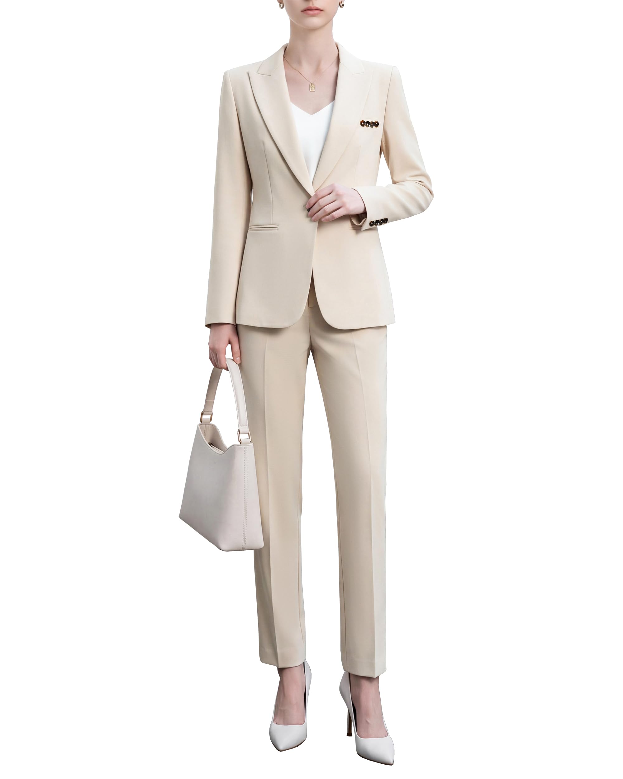 Women's Suit 2 Piece Pant Suit Set, Business Suit for Women
