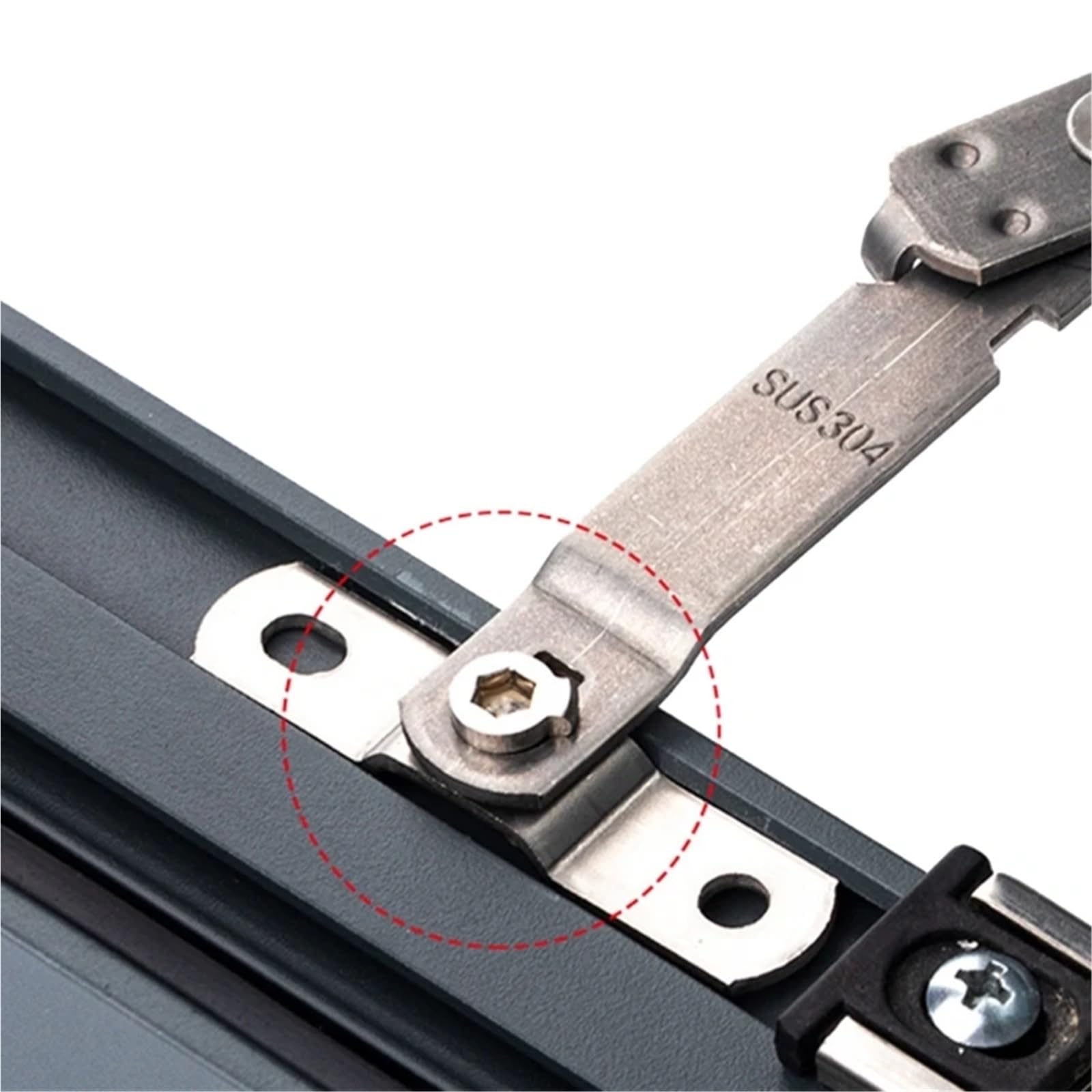 Limitatore per finestra in acciaio inox, 10 pezzi, comodo blocco per finestra (L)