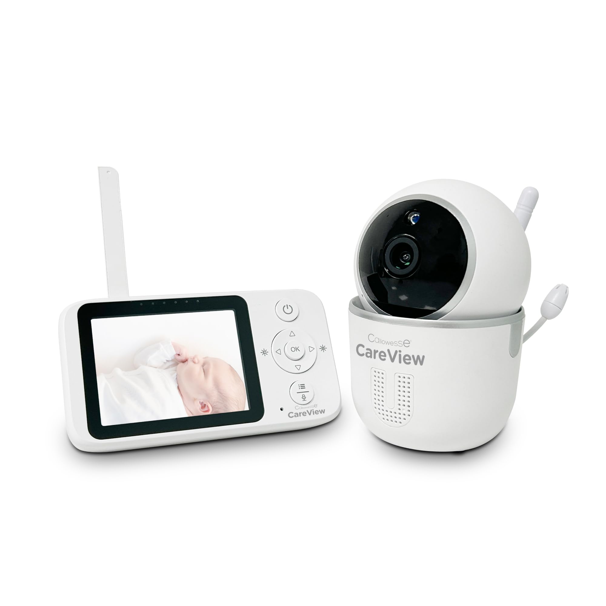 Callowesse Baby Monitor, Digital Video, 2.8″ Screen, CareView, White