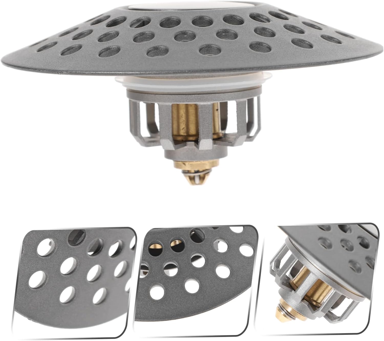 Mipcase 2pcs Bathtub Drain Sink Stopper -Clogging Strainer Easy to Clean High Rebound Spring for Bathroom Shower Drains