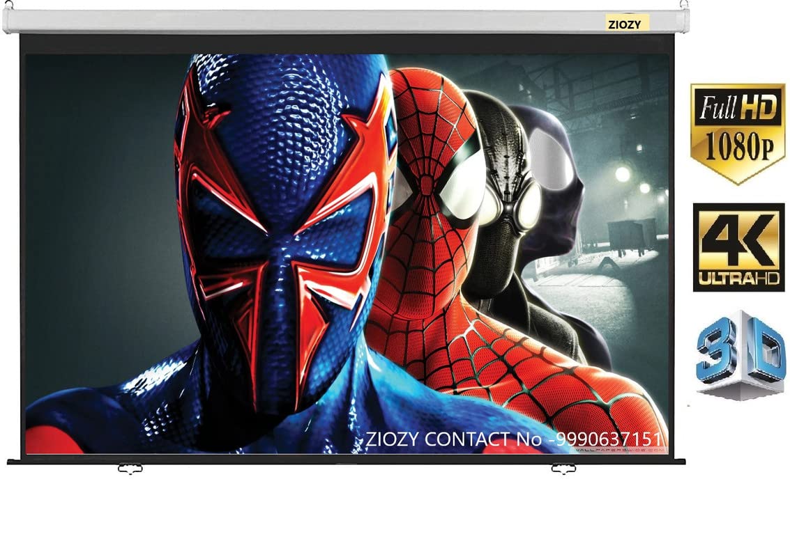 Ziozy Wall Type Pull Down Spring Action Projector Screen, Size: - 8 Ft. (Width) x 6 Ft. (Height), 120 Inch Diagonal, 4:3 Aspect Ratio, UHD-3D-4K Compatible, No Autolock Feature (White) (B0BFRM6RCR) Amazon Price History, Amazon Price Tracker