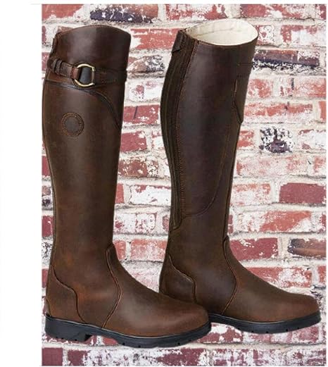 NANFAN Botas Vaquero Vaquera Occidental Pantorrilla Ancha Mujer Zapatos  Ecuestres hasta La Rodilla Botas Montar De Caballero Zapatos Motocicleta  Vintage,A-36 : Amazon.com.mx