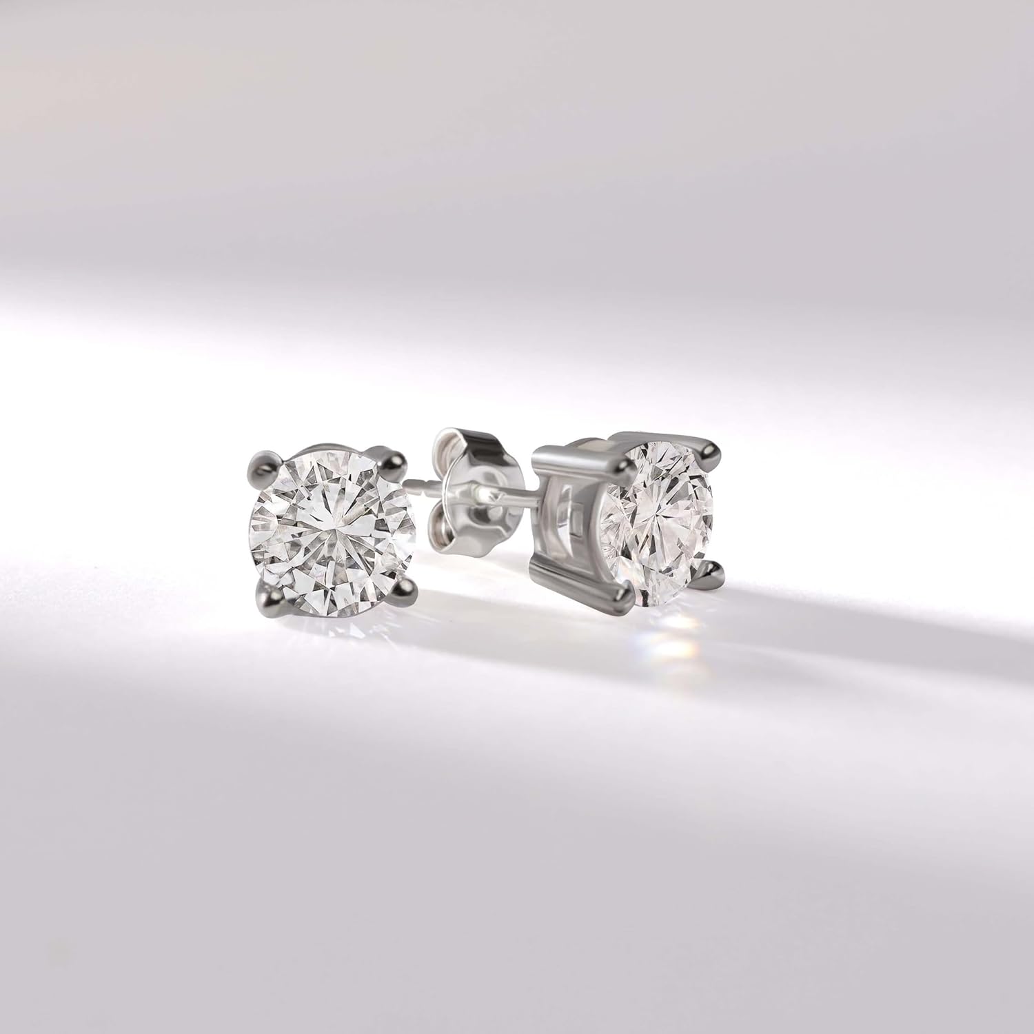 Friendly Diamonds Lab Grown Diamond Stud Earrings 0.50–12 Carat Total Weight – IGI Certified Round Cut Solitaire, FG-VS, 4 Prong, 10K/14K Gold or Platinum