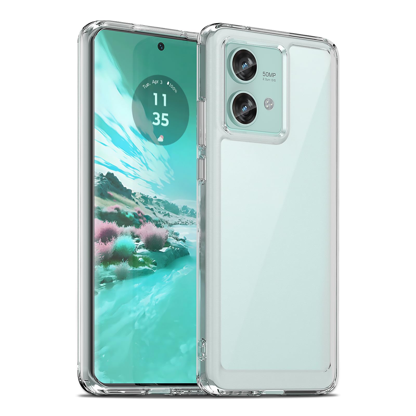 Custodia + Pellicola Vetro Temperato Per Motorola Edge 40 Pro, Cover TPU Morbida Trasparente Antiurto - 2