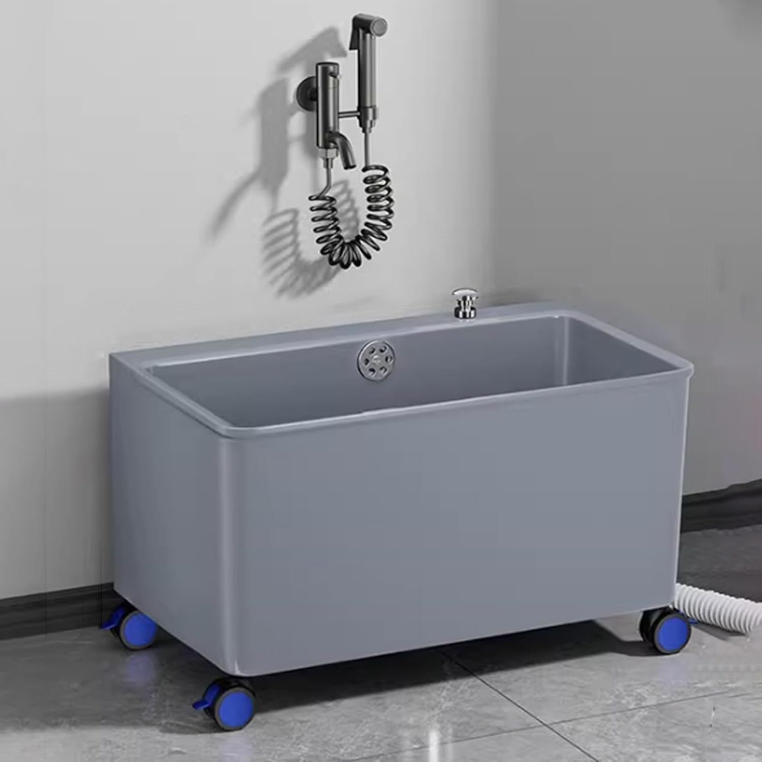 業務用フロアモップシンク、フロアマウントモップシンク、車輪付きプラスチックモップベースン、屋内および屋外ユーティリティシンク、キッチ