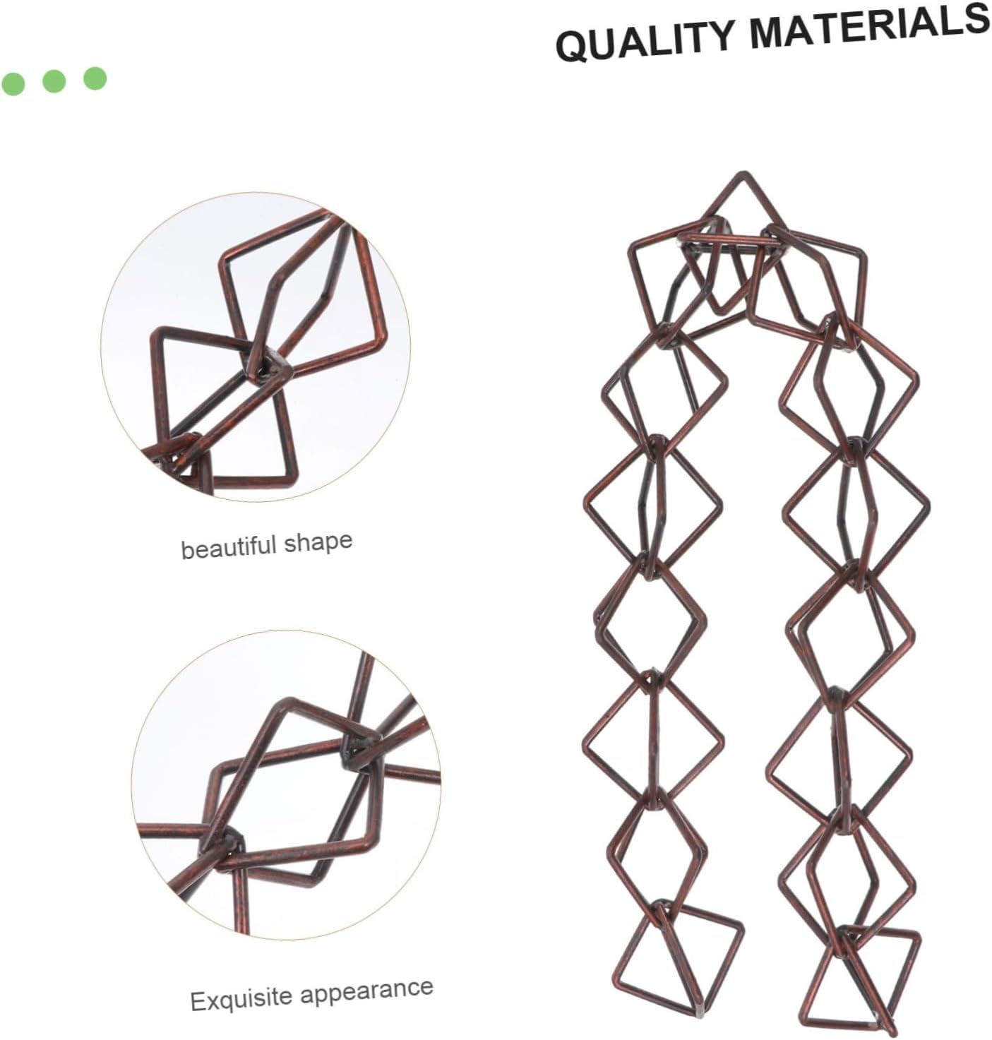 MERRYHAPY Unique Appearance Rain Chain Aluminum Rain Chain for Gutter Home Decor Corrosion Calm Sound