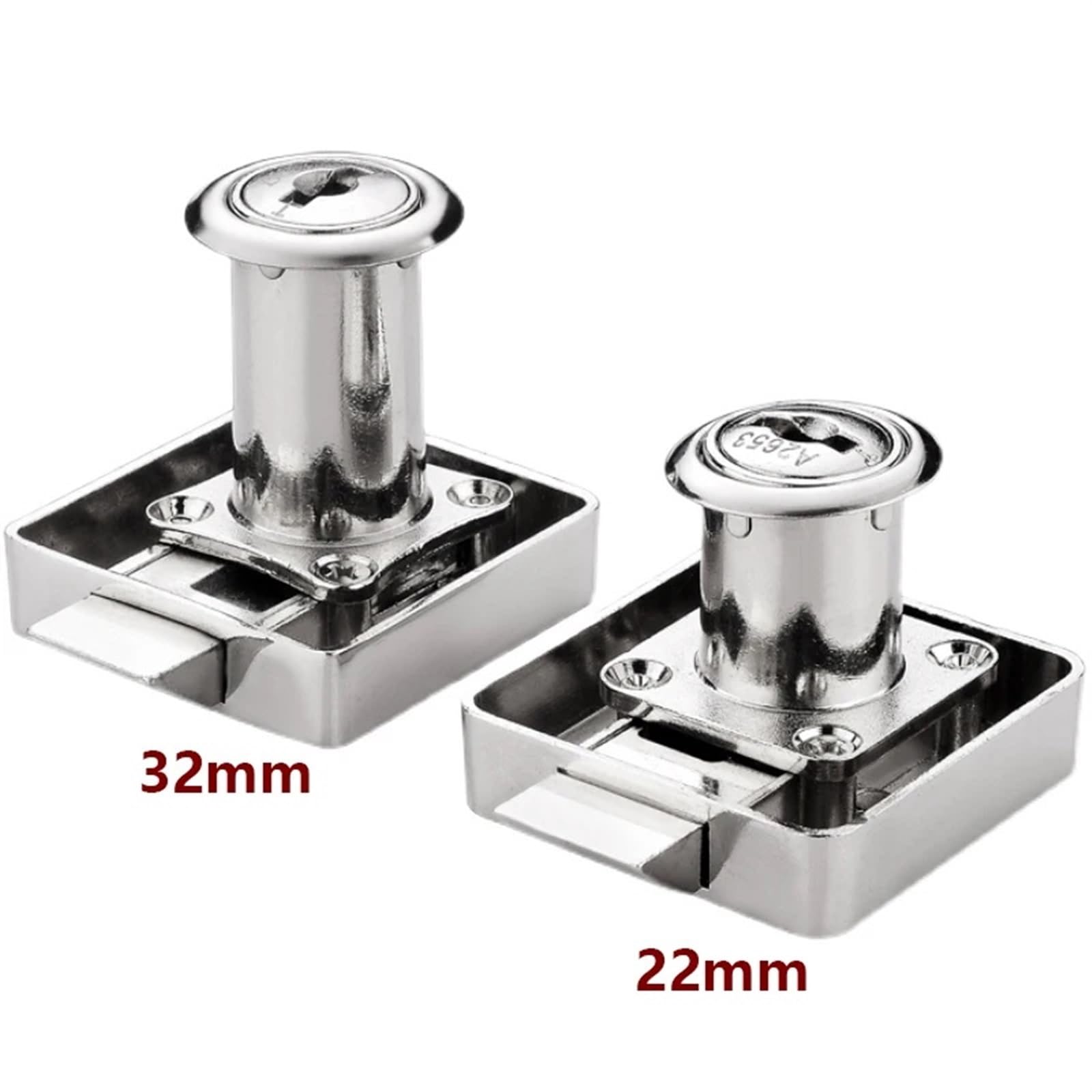 Blokada szuflady Przyciski komputerowe 22 32 mm do domu skrzynka pocztowa biuro szafka szkolna szafka szkolna sprzęt do mebli DIY 1 szt. (C 22 mm Keyed Differ)