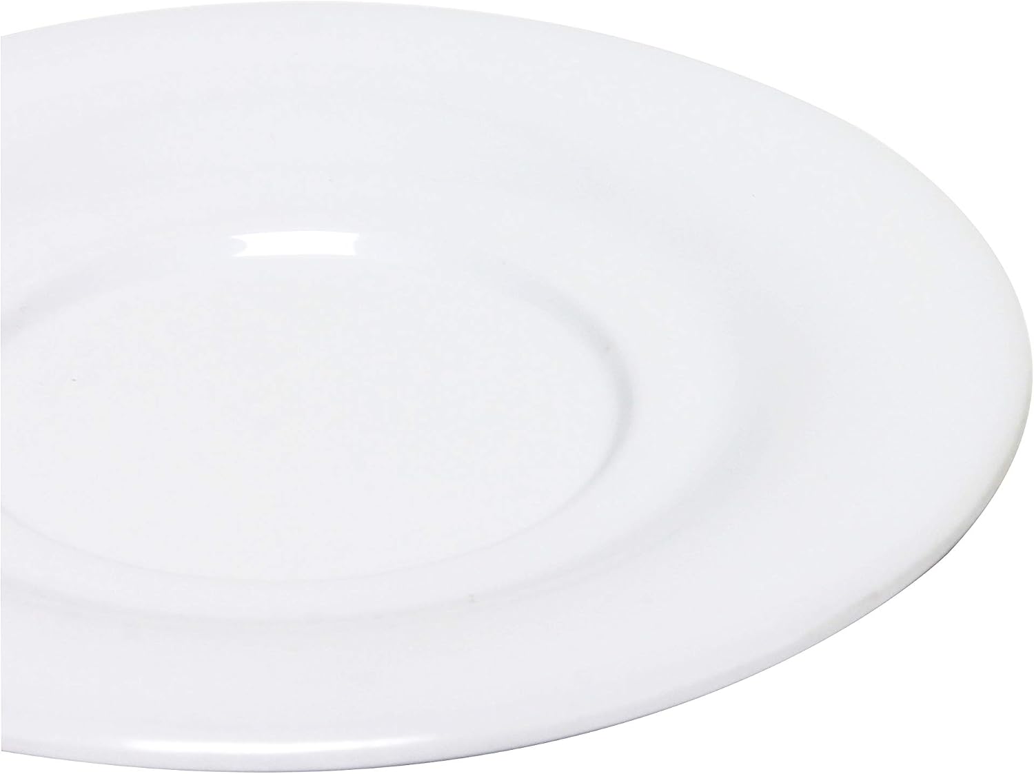 Thunder Group Color White melamine dinnerware collection 5.5 inch saucer, comes in dozen