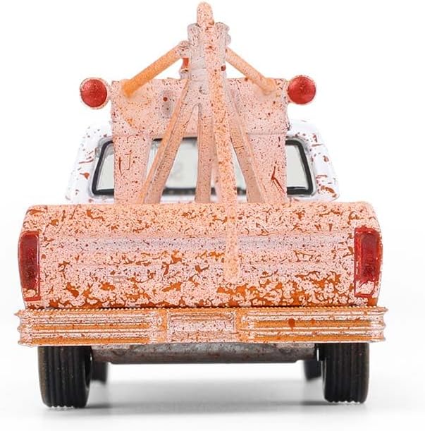 Greenlight 1/64 1973 Ford F-100 with Drop-in Tow Hook, Weathered White, Blue Collar Collection Series 14 35300-B