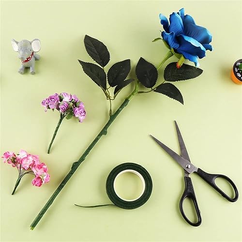 Miniatura 31 de DECORA 1 rollo de cinta floral negra de 1/2 pulgada por 30 yardas para ramo de tallo para arreglos florales, proyectos de manualidades, ramilletes