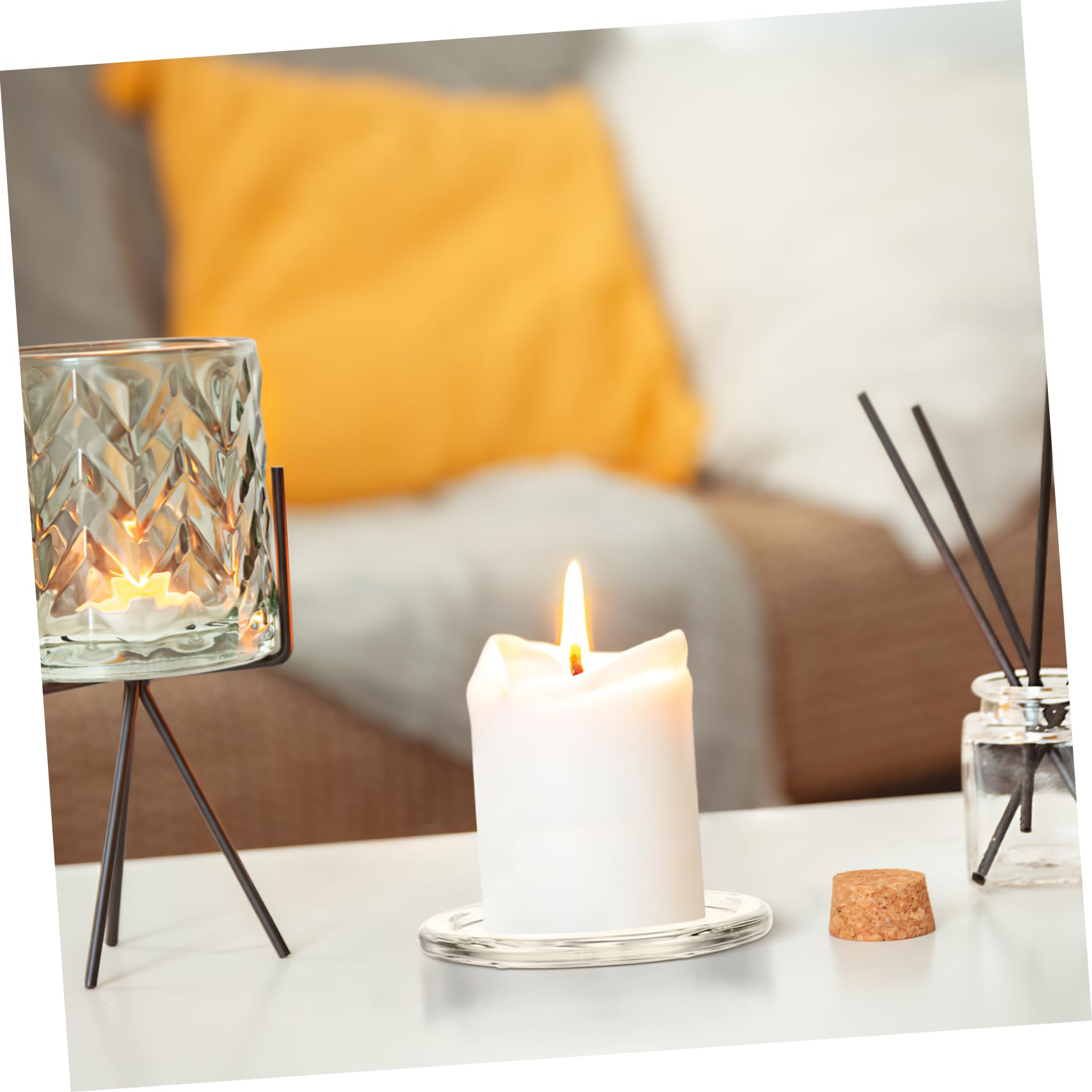 Portacandele in Vetro 10 Pezzi, Porta Lumini Stilosi e Resistenti per Decorazioni di Matrimonio, Feste e Casa