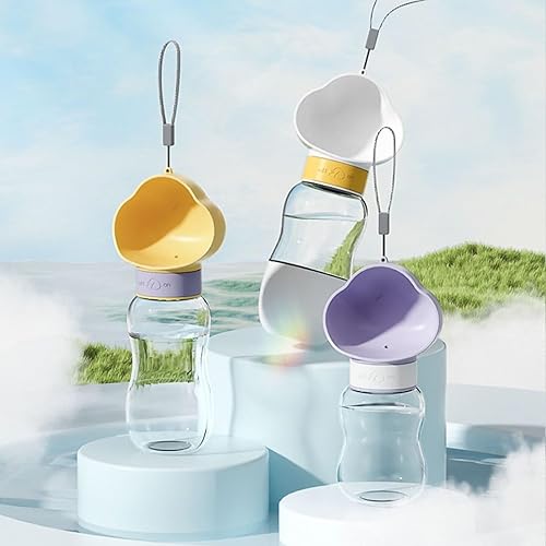 Miniatura 2 de Botella de agua portátil para perro 2 en 1, dispensador de agua para mascotas, a prueba de fugas, tazón ligero para cachorros sobre la marcha, para