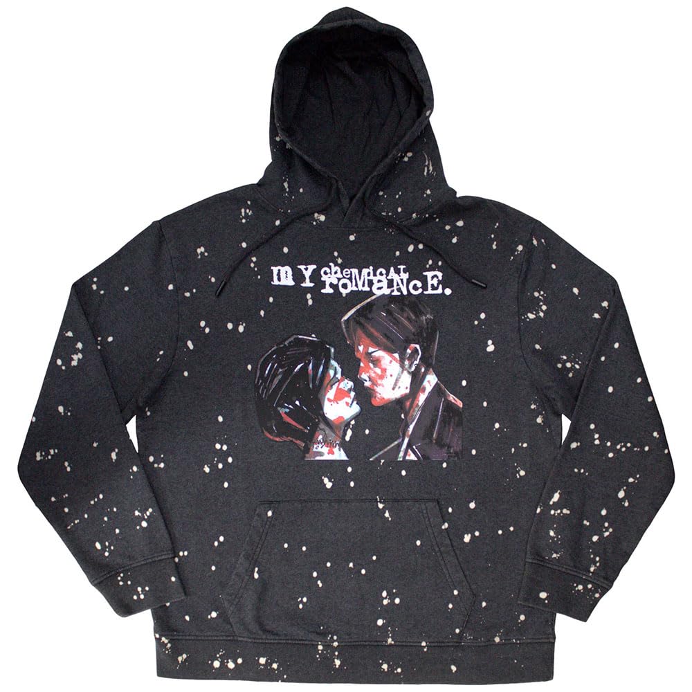 Rock Off Officially Licensed Products My Chemical Romance Three Cheers Dip Dye Pullover Hoodie M Black