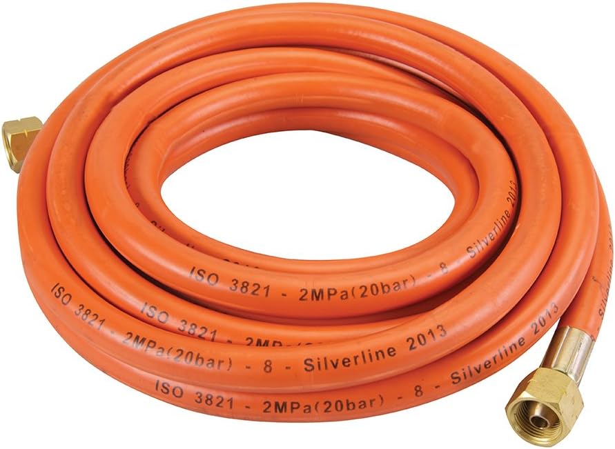 Silverline 522597 Gas hose 5 m, Orange