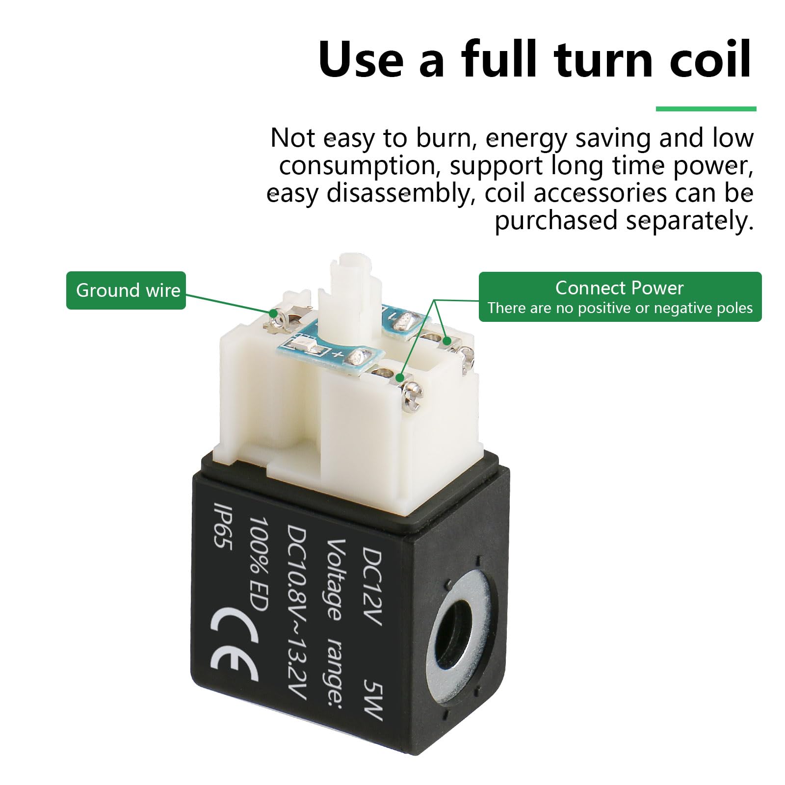 Wengart Pneumatyczny zawór elektromagnetyczny 1/4" PT 2V025-08, pojedyncza cewka, sterowany pilotem, 2-pozycyjny, 2-drożny, dla wydajnego sterowania elektromagnetycznego (gniazdo DC 12 V/DIN)