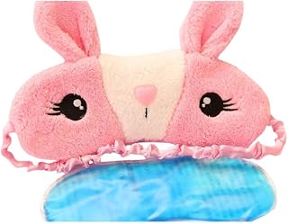 Drasawee Rabbit Plush Ice Bag Stuffed Comfort Eyes Mask Sleeping Mask Pink2#