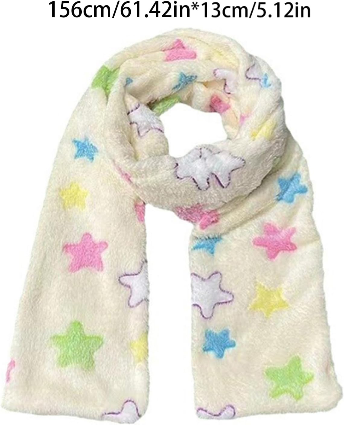 Girls Scarf for Sports and Shopping Warm Cozy Thicke Furry Colorful Star for Travel and Date Birthday Autumn Winter Warm Hat