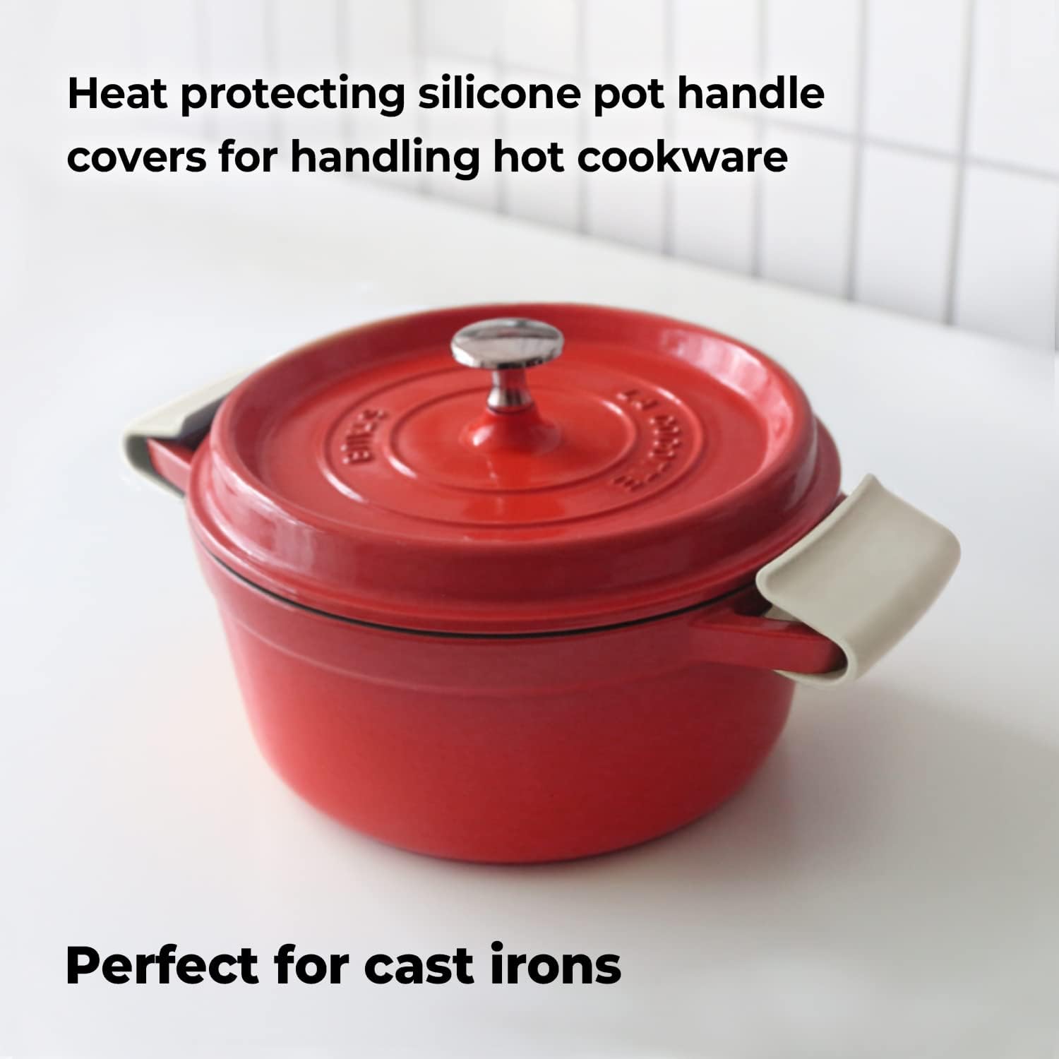 Carrotez Silicone Pot Holders, 1 Pair (2 pcs) - Cream