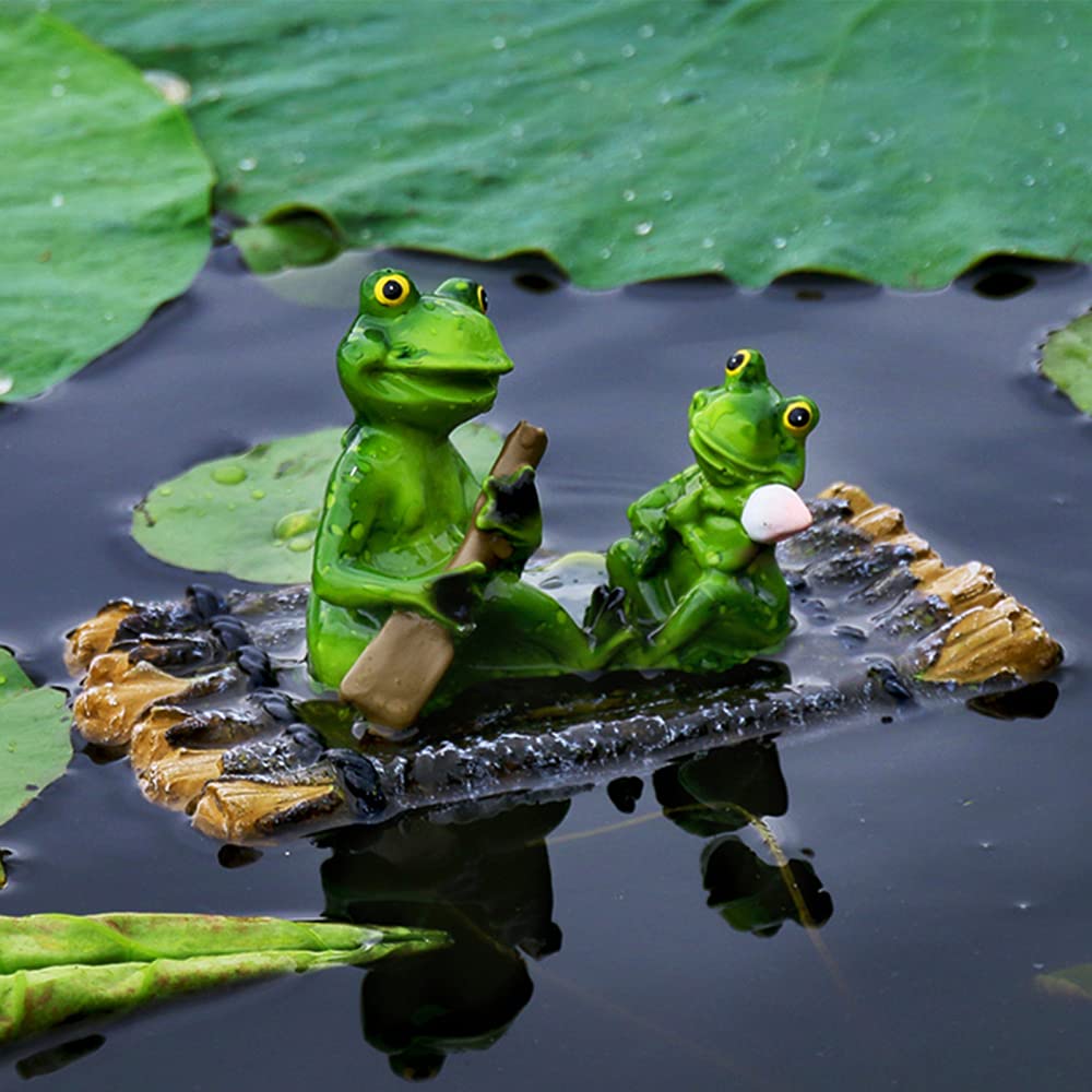 Ranas flotantes decorativas para estanques y fuentes con lirios de agua