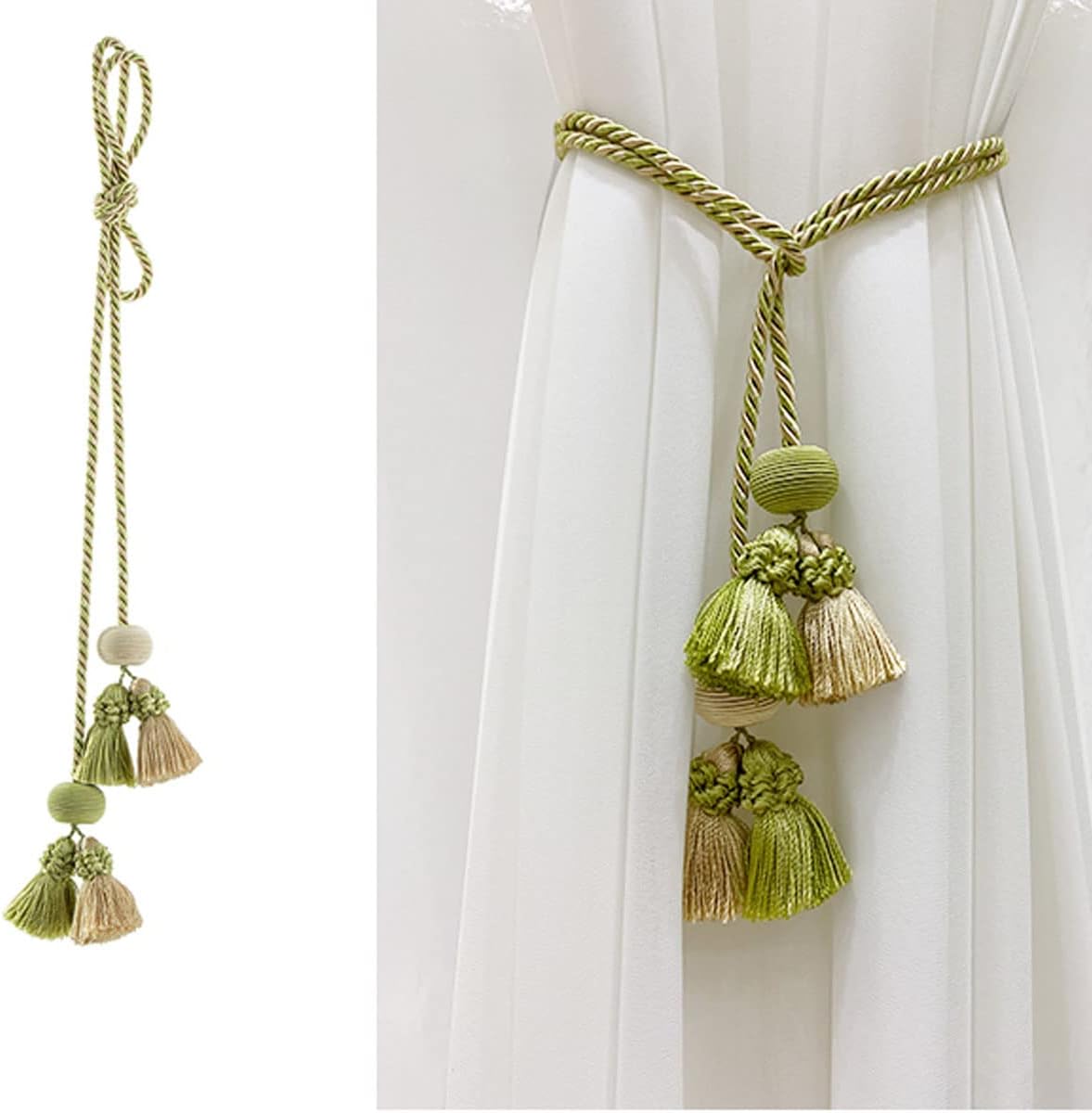 Curtain Tie Back,Tassel Curtains Tieback Curtain Rope Holdback Window Treatments Living Room Bedroom Decoration,I(J)