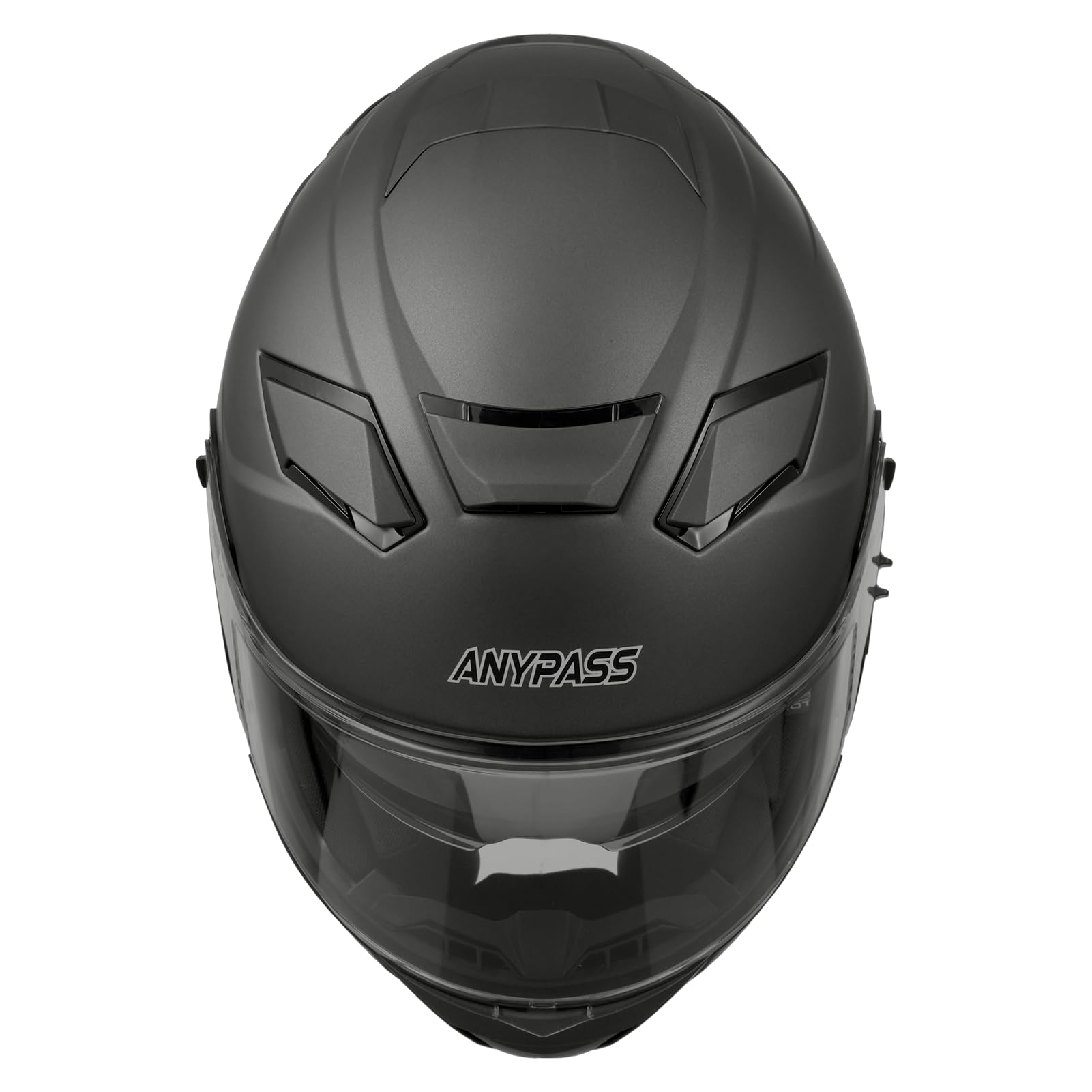 Casco Integrale da Moto con Doppia Visiera, Protezione UV, Omologato ECE 22.06, per Touring, Sport e Città, Modello 939, Taglie S-XL (Grigio, S)