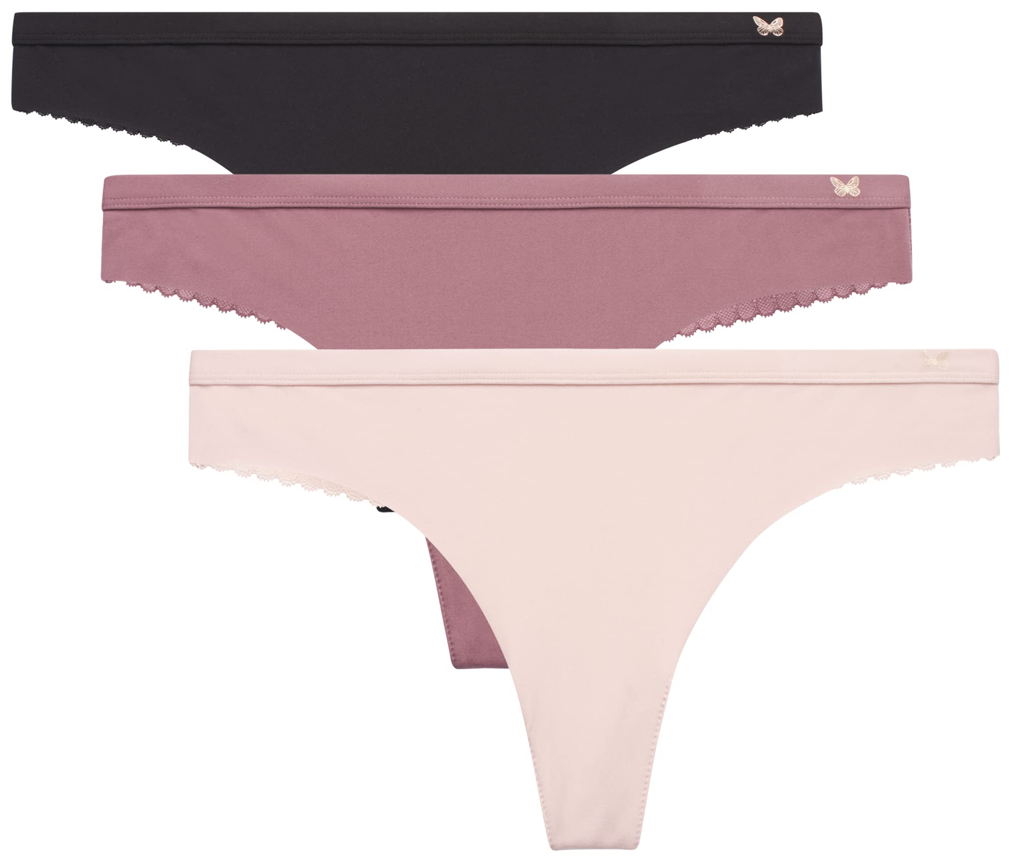 Jessica SimpsonWomen's Seamless No Show Thong Panties Underwear Multi-Pack