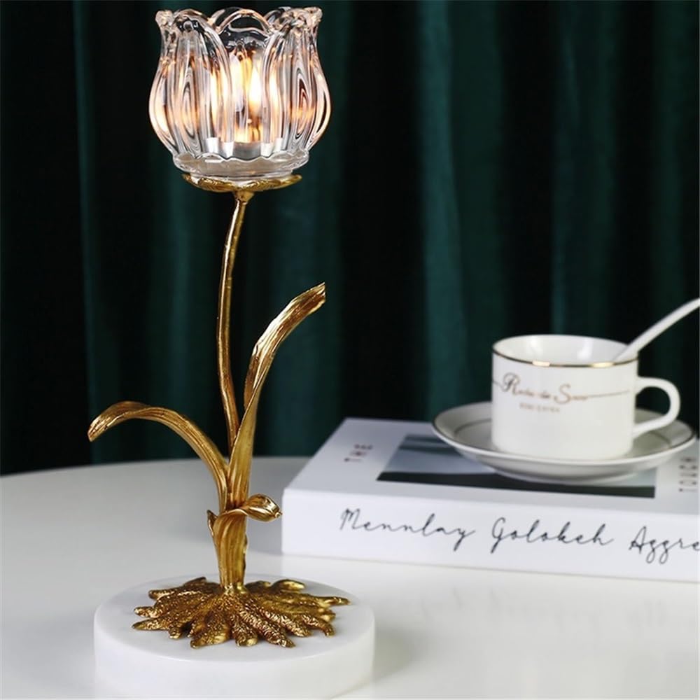 Candelabra Light Luxury Candle Holder Ornaments with Base Home Dining Table Decoration Crystal Glass Candle Holder Candle Sticks Holder