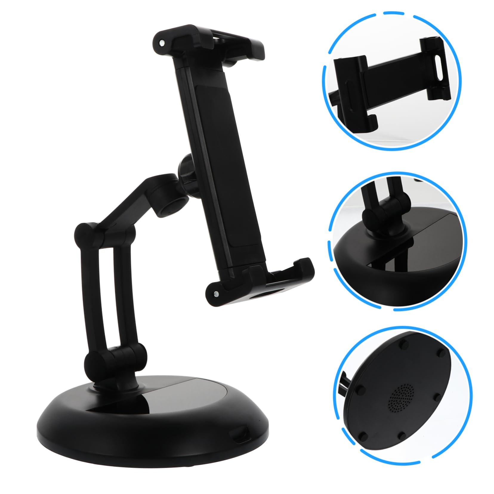Verstellbarer Tablette und Handyhalter aus Abs und Metall Klappbar und Leicht zu Transportieren als Desktop Ständer für Smartphones und Tabletten