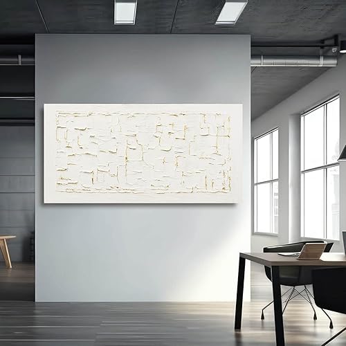 Miniatura 6 de SOUGUAN Cuadro de arte de pared texturizado para pared, lienzo abstracto de 24 x 48 pulgadas, pósteres artísticos para obras de arte de oficina para