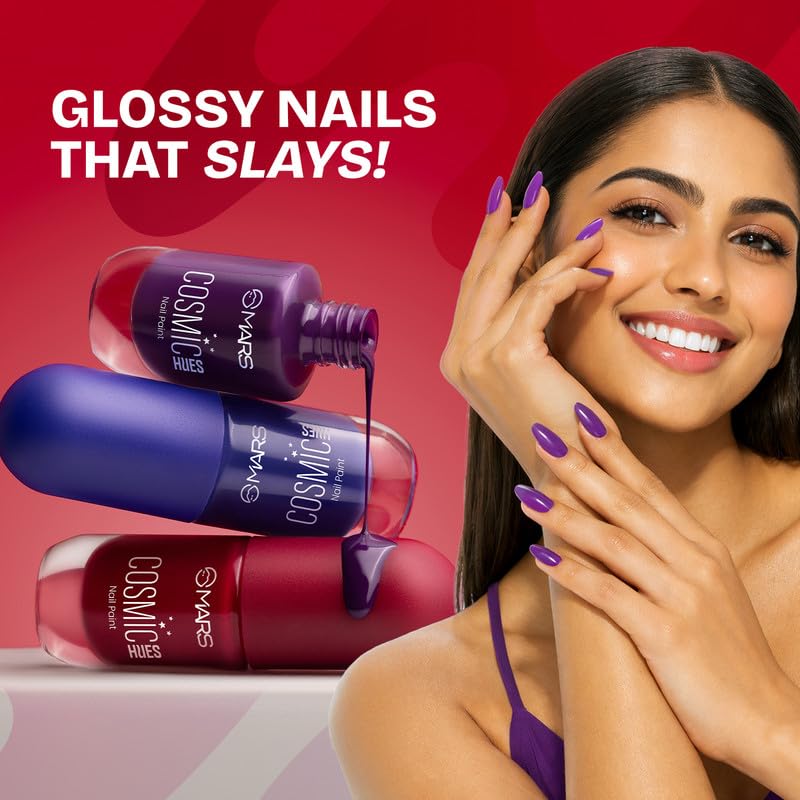 Image of MARS Cosmic Hue Nail Paint (10.0 ml) (58-UMBRA) | Intense Color | Ultra-Glossy Shine | Long-Lasting & Chip-Resistant | Non-Sticky | Quick-Drying Formula