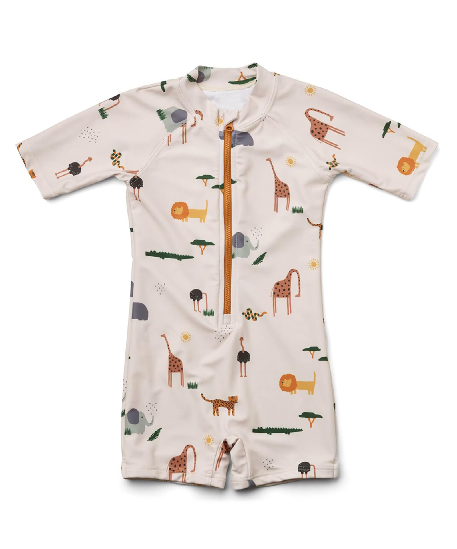 Toddler Boys One Piece Bathing Suit Zipper Short Sleeve Rash Guard Swimwear Quick Dry Green Stripe Swimsuit