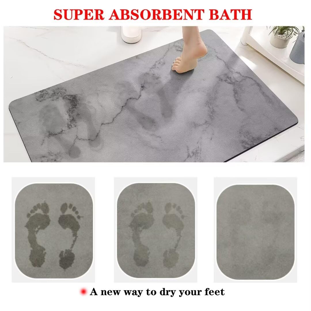 Alfombra Baño Brown Alfombra Baño Secado Rapido, Alfombra Baño Antideslizante, Súper Absorbente Alfombras Ducha, Alfombra Baño, Alfombra Baño Grande, Alfombrilla de Baño Lavable 100x160cm D4-155