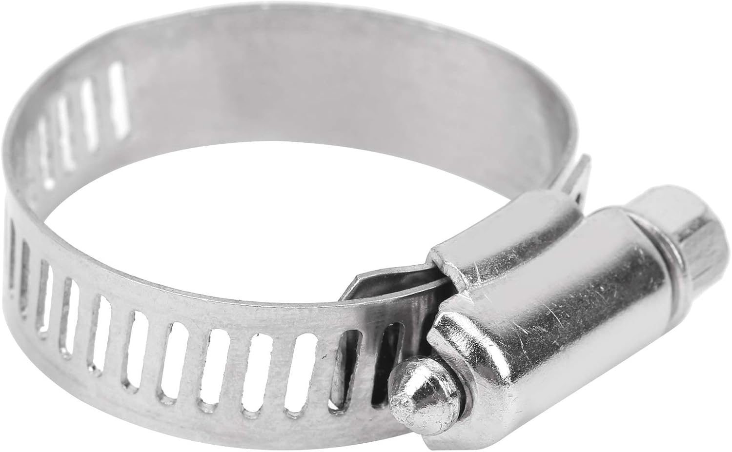 100Pcs 18-32mm Hose Clamp, Stainless Steel Pipe Band Clip Fastener, Cross Screw Hose Clamp with 10mm Width for Air Water Fuel Hoses in Automotive Industrial Applications