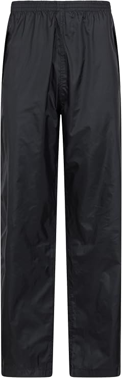 Mountain Warehouse Pakka Womens Waterproof Over Trousers | Lightweight IsoDry Ladies Rain Pants, Easy to Pack Packaway Bag, Hook & Loop Ankle Opening Ease of Use, For Hiking & Walking