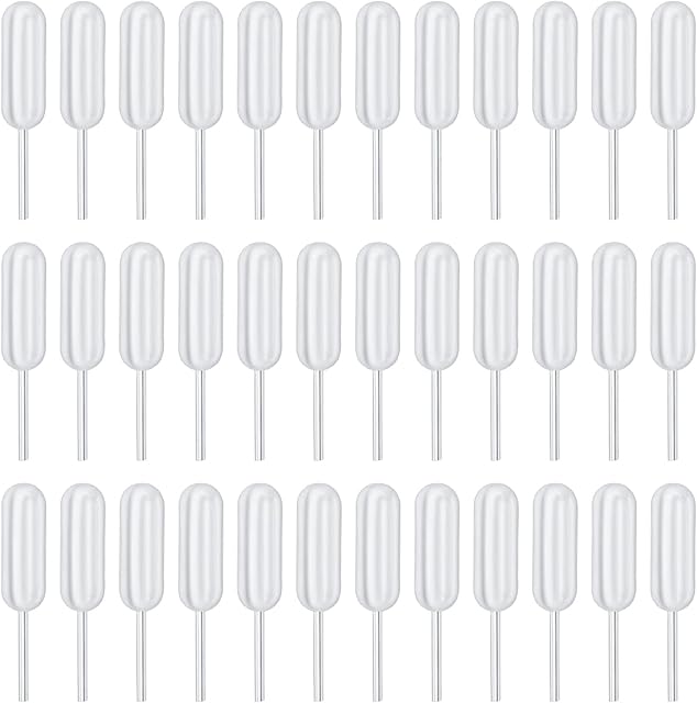 120 Pcs 4ML Plastic Transfer Pipettes Droppers, Dessert Squeeze Liquid Pipettes, Transparent Measuring Dropping Pipettes for Cupcakes Essential Oils Perfume Mixing Acrylic Paints Lab