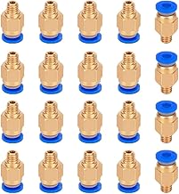 3D Printer PC4-M6 Pneumatic Connectors, PC4-M6 Pneumatic Quick Connectors, Pack of 20
