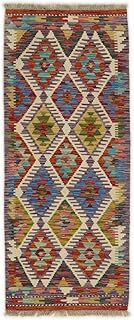 Kelim Afghan 59x148 Handgewebt Orientteppich Läufer Teppich Wolle
