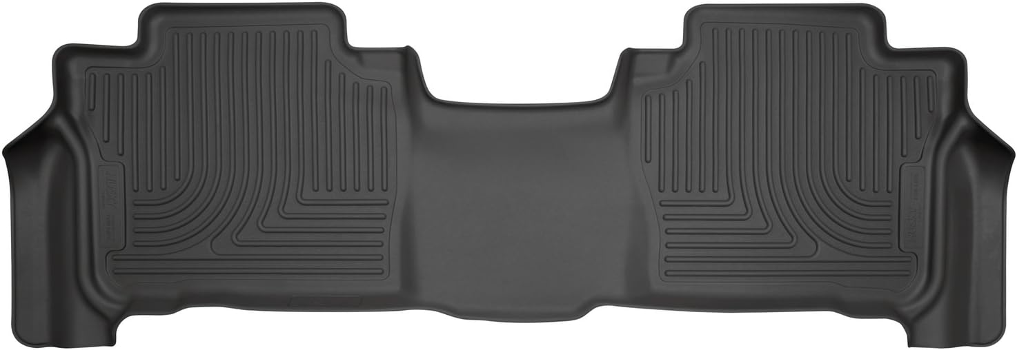 Husky Liners Weatherbeater Series | 2Nd Seat Floor Liner - Black | 14091 | Fits 2013-2019 Lexus Lx570/Toyota Land Cruiser W/O 3Rd Row Seats 1 Pcs