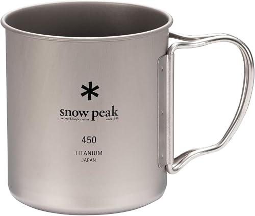 Snow Peak Japanese Titanium 450 Mug Camping, Backpacking, Cooking, Drinking Mug