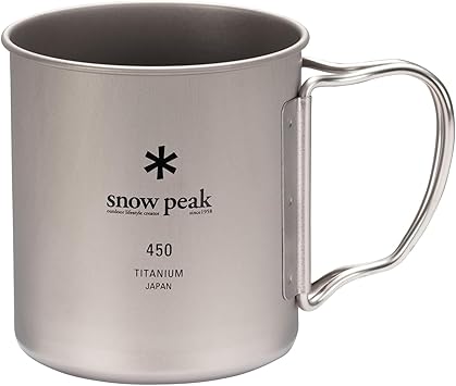 Snow Peak Japanese Titanium 450 Mug Camping, Backpacking, Cooking, Drinking Mug