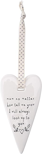 Slogan Hanging Heart | Gift for Mum | Ceramic | I Will Always Look Up To You' | Gift for Mother's Day Birthday Christmas | CGB Giftware | GB01025E