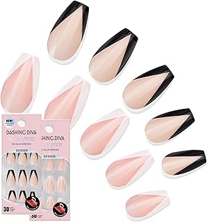 Dashing Diva Magic Press Nail Bundle - Night & Day Collection - Coffin Shape Press On Nails - After Hours & Hollywood's Finest - Long Lasting Gel - Lasts Up to 7 Days - 2 Sets