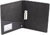 2K Document Presentation Introduction Company Folder A4 with Sleeve Secretarial Mechanism 150 Leaf Capacity Ring Binder File Vegan 26.5x32 cm. - BLACK