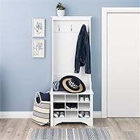Vista 2 de Prepac - Perchero de 27 pulgadas con 9 cubículos para zapatos para espacios estrechos, color blanco