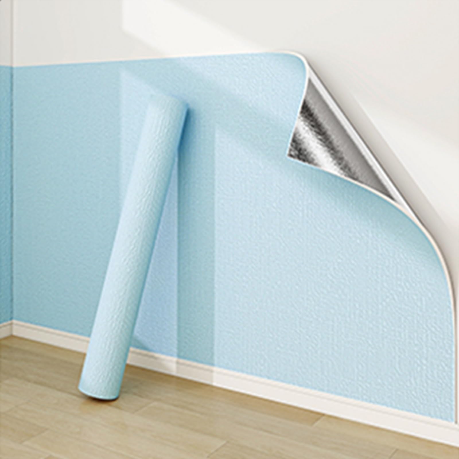 Panel de aislamiento térmico autoadhesivo de espuma IXPE | Aislamiento de pared multicolor 50 x (280-2000)cm: panel insonorizado para la oficina en casa (White,W 50 x 1000 cm)